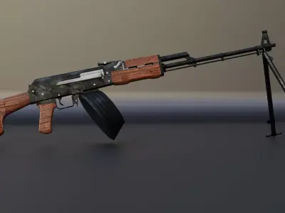 RPK74 Low-poly 3D model