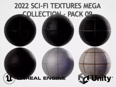 PBR Sci-Fi Texture Pack 09 Low-poly 3D model