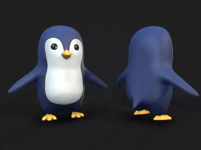 Penguin - Stylised PBR Character Low-poly 3D model