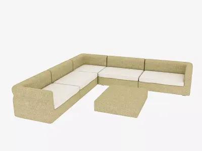garden armchair Low-poly 3D model