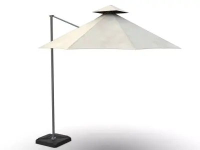 Outdoor Umbrella Realistic Low poly  Low-poly 3D model