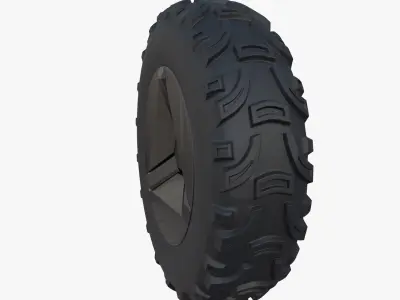 Tesla Cyberquad ATV Wheel 1 3D model