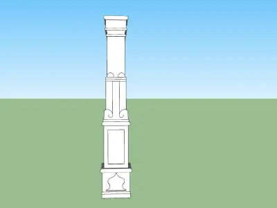 indian jodhpuri stone piller 3d modal Low-poly 3D model