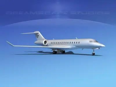 Bombardier Global 5000 Bare Metal 3D model