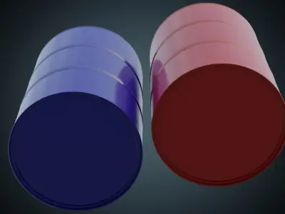 Steel Barrel 1A Low-poly 3D model