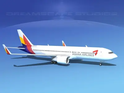 Boeing 767-300 Asiana 3D model