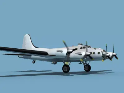 Boeing B-38A Flying Fortress II HP V00 Bare metal 3D model
