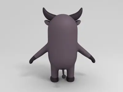 Cartoon Buffalo 3D model