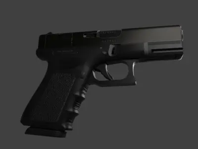 Glock 19 gen 3 Game ready Low-poly 3D model