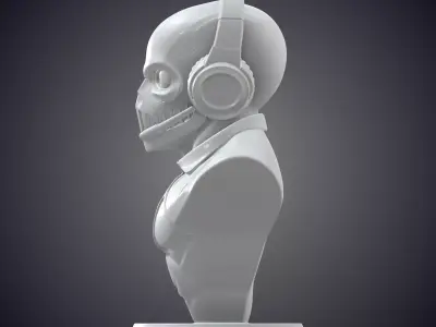 Tactical Gamer Skull Bust PM-716 3D print model