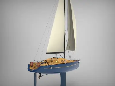 Corvette Ship 3D model