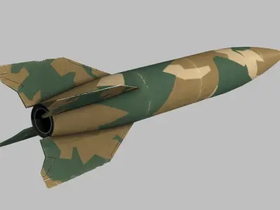  V-2 Ballistic Missile Low-poly 3D model