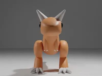 carnotaurus cute 3D model 3D model