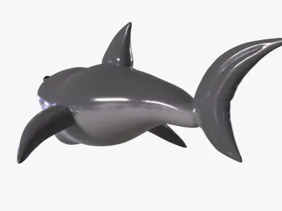 Inflatable Shark Low-poly 3D model