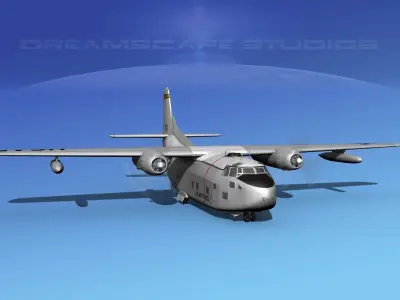 Fairchild C-123B Provider USAF 2 3D model