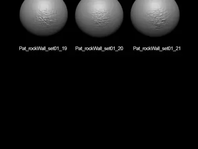 Zbrush Alpha Rock Wall Set01 Texture
