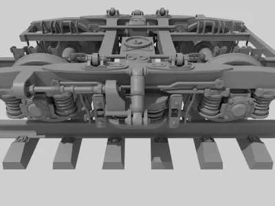 TROLLEY OF THE PASSENGER WAGON KVZ-CRI 3D model