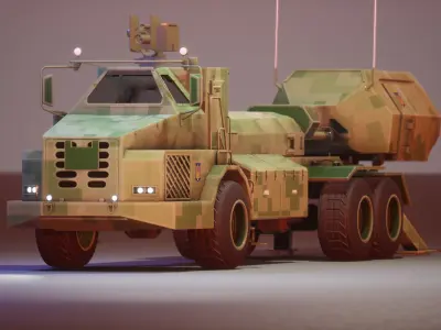 Archer Artillery System Low-poly 3D model