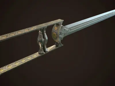 Assassin Blade 05 Low-poly 3D model