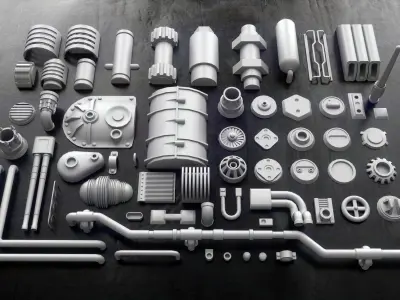 Greeblie Kitbash Set 1 3D model