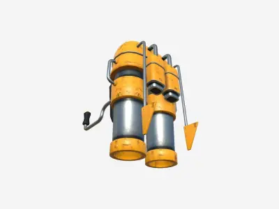 Jetpack C03 Yellow - SciFi Character Design Low-poly 3D model