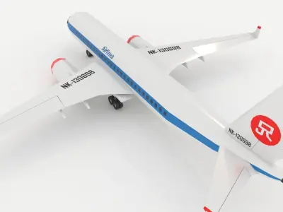 Airplane 767 Stylized low poly Low-poly 3D model