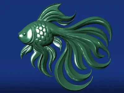 Golden Fish 3D Model Free 3D print model