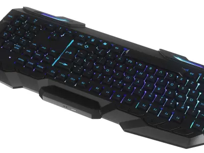 Four Streaming Gaming Accessories 3D model