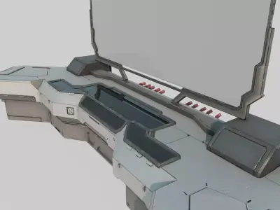 Future Science Fiction Computer Console 3D model