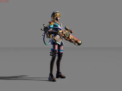 Jet Archer Kimmy High Seas Cadet Low-poly 3D model