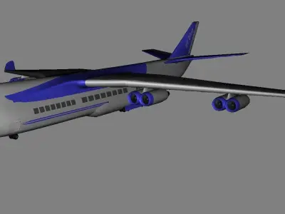 AirBlue Passenger Plane Airbus Low-poly 3D model
