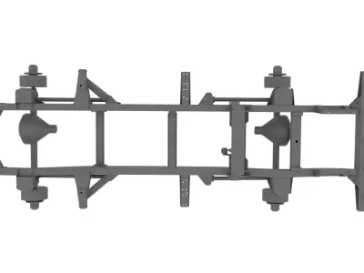 landrover chassis and suspension 3D model