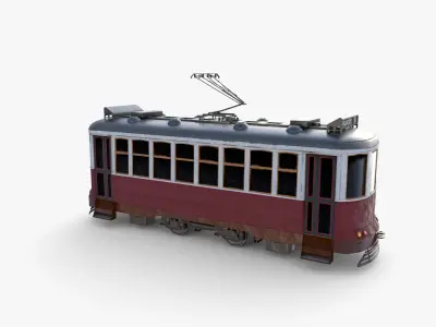 Historic tram V5 3D model