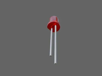 Red Led - Light - Electronic parts Low-poly 3D model