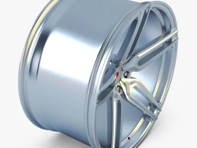 Vossen HC-1 19 wheel silver 3D model