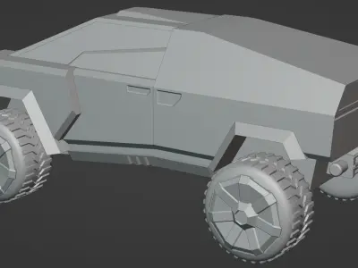 Army Cybertruck - Cyvee 3D model