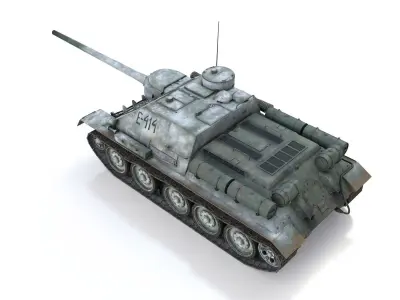 SU-100 - E414 - Soviet Tank Destroyer  3D model