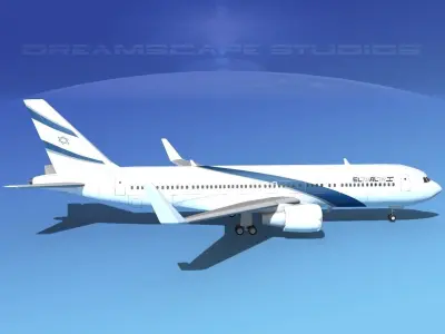 Boeing 767-300 El Al 3D model