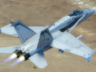 F18 Hornet with cocpit High Quality Changeable decal and text Free 3D model