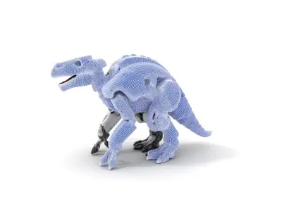 Futuristic Robotic Dinosaur Model Pack for Game and Animation Low-poly 3D model
