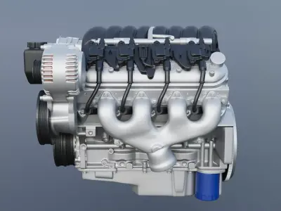 GM LS3 V8 Engine 3D print model