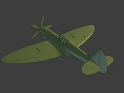World War 2 plane Collection Low-poly 3D model