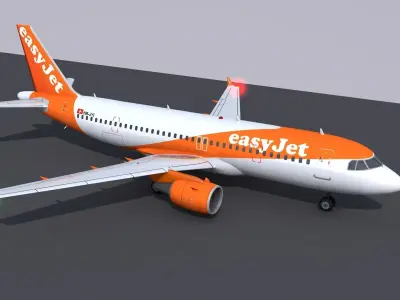 Airbus A320 livery Easy Jet 3D model