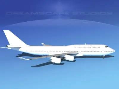 Boeing 747-8I Unmarked  3D model