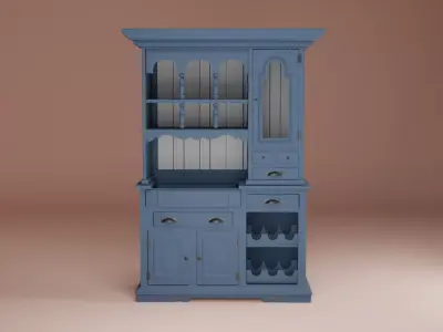 Antique Hutch Free 3D model