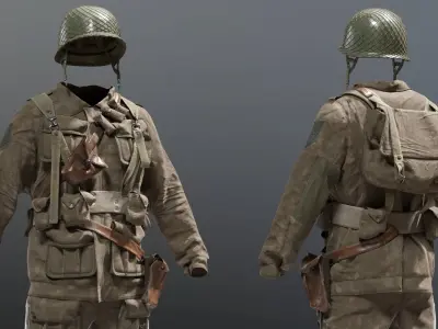 SOLDIER WWII USA 3D model