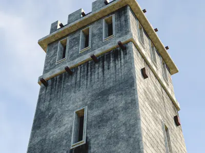 Watching Tower Low-poly 3D model