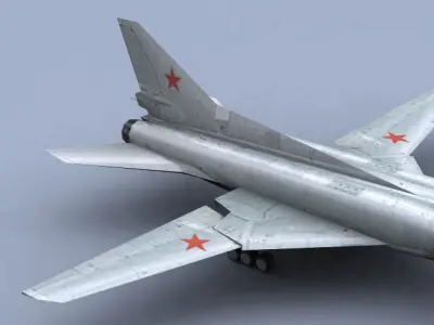 Tu-22 Soviet Bomber Backfire Low-poly 3D model