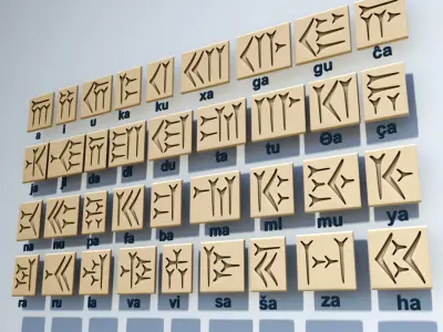 Printable Cuneiform blocks 3D print model