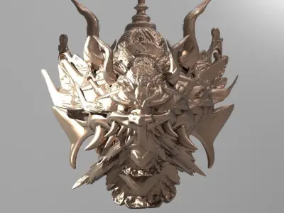 War God Baroque Mask 4 3D model
